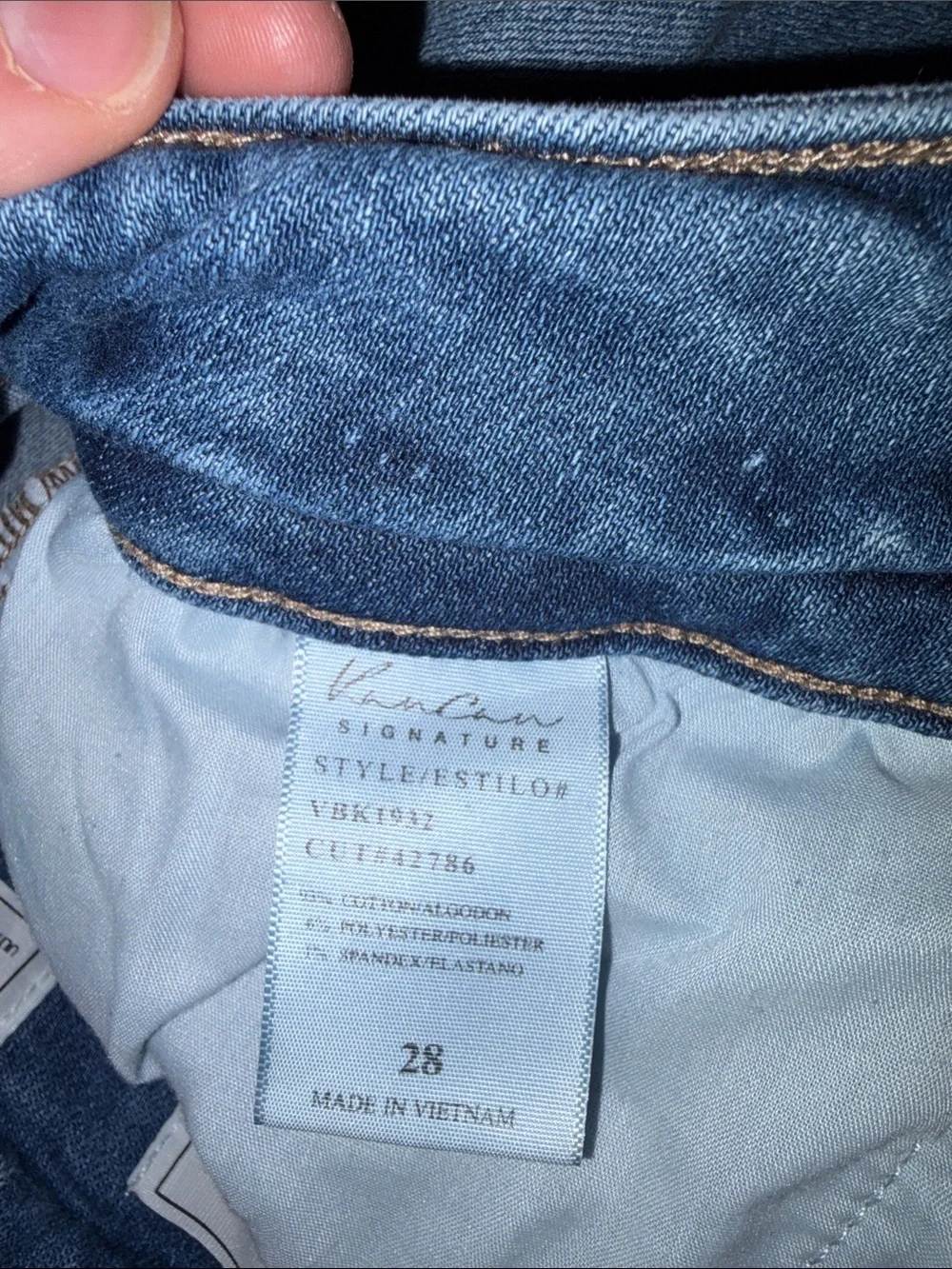 Kancan lighter wash denim shorts